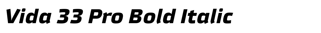 Vida 33 Pro Bold Italic